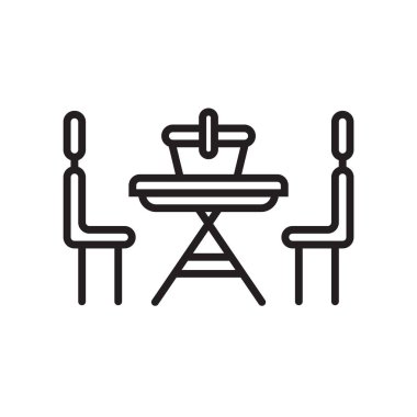 Tablo simge vektör işareti ve beyaz arka plan üzerinde tablo logo kavramı izole sembolü