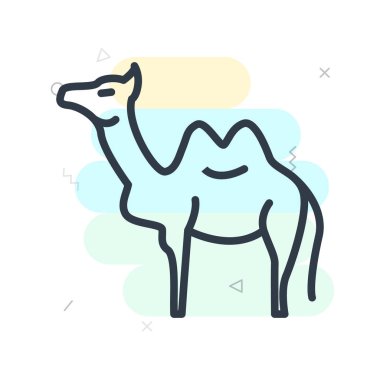 Deve simge vektör işareti ve beyaz arka plan üzerinde izole sembolü, 