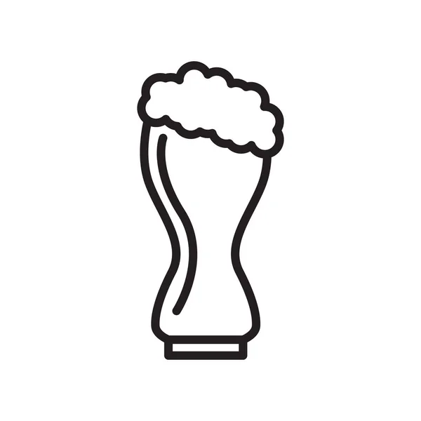 Icono de cerveza vector aislado sobre fondo blanco, Signo de cerveza, línea — Vector de stock