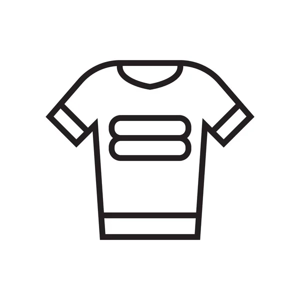 Camisa ícone vetor sinal e símbolo isolado no fundo branco, conceito de logotipo da camisa — Vetor de Stock