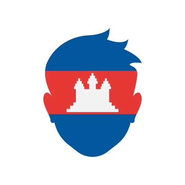 Símbolo vetor ícone Camboja e símbolo isolado no backgroun branco — Vetor de Stock