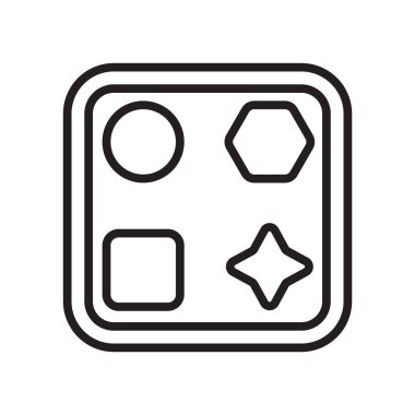 Beyaz arka plan üzerinde izole sembol simge vektör işareti şekillendiriyor, logo kavramı şekiller