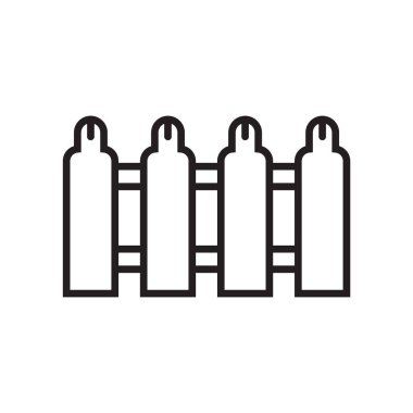 Çit simge vektör işareti ve beyaz arka plan üzerinde çit logo kavramı izole sembolü