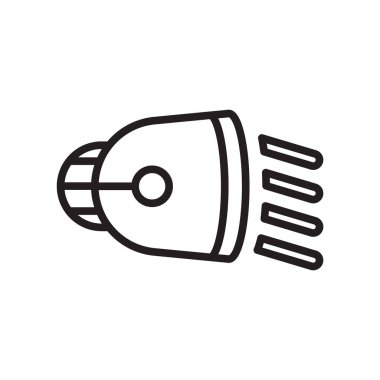 Düşük ışın simge vektör işareti ve beyaz arka plan üzerinde düşük ışın logo kavramı izole sembolü