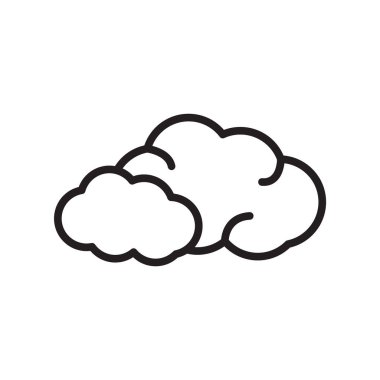 Bulutlar simge vektör beyaz arka plan üzerinde bulutlar işareti, l izole