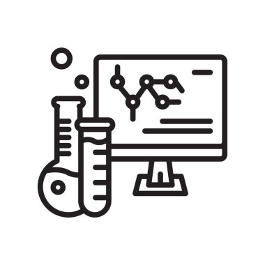 Beyaz arka plan üzerinde monitör işareti izole monitör simge vektör ,