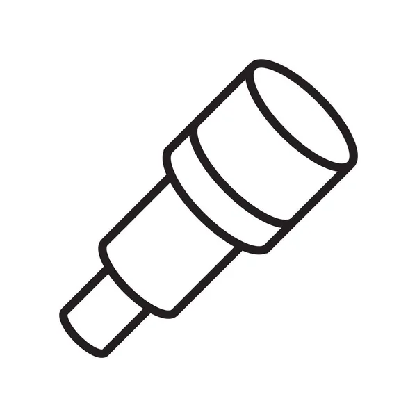 Vecteur d'icône de lentille isolé sur fond blanc, Signe de lentille, ligne — Image vectorielle