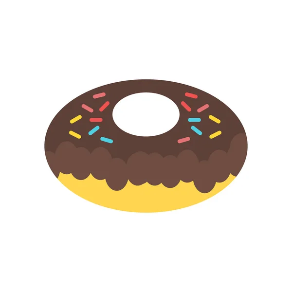 Donut pictogram vector teken en symbool geïsoleerd op een witte pagina — Stockvector