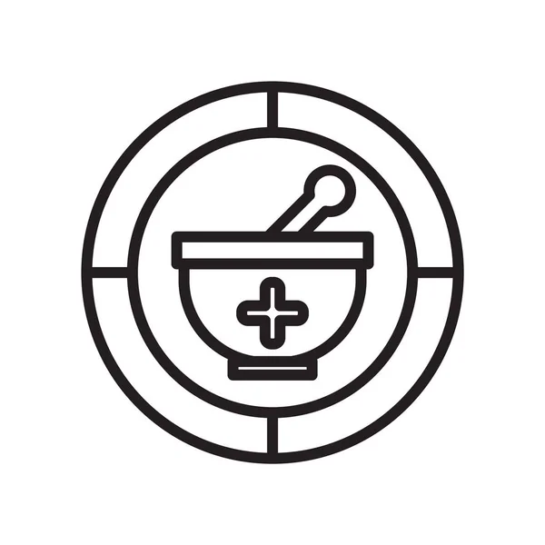 Icona farmacia segno vettoriale e simbolo isolato su sfondo bianco, concetto logo farmacia — Vettoriale Stock