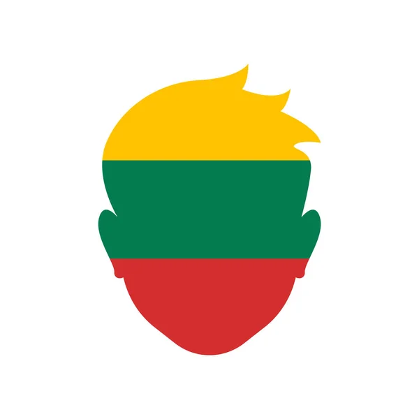 Litvanya simge vektör işareti ve üzerinde beyaz backgrou izole sembolü — Stok Vektör