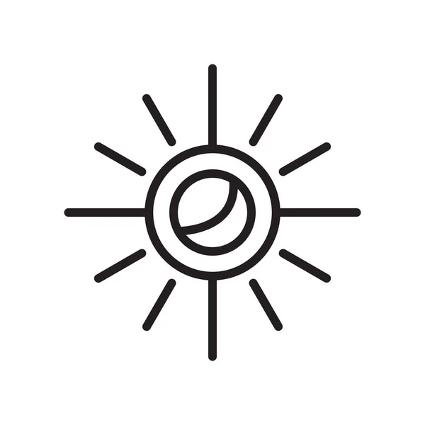 Icône soleil signe vectoriel et symbole isolé sur fond blanc, Su — Image vectorielle