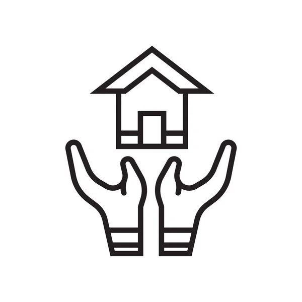 Nieruchomości ikona wektor znak i symbol na białym tle na białym tle, koncepcja logo nieruchomości — Wektor stockowy