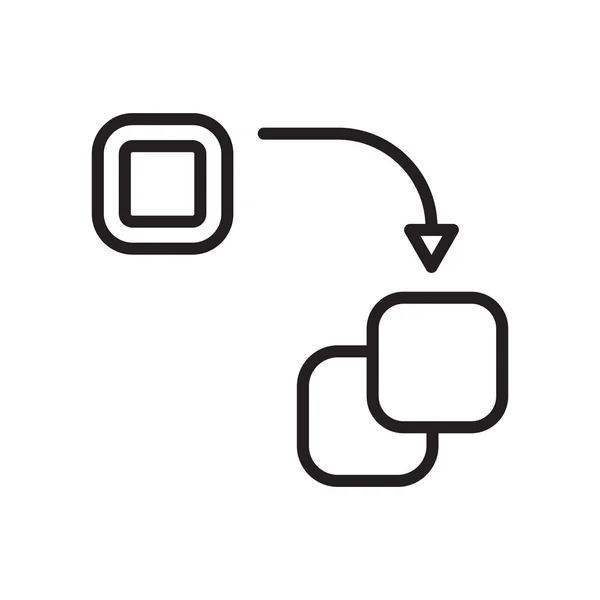 Copier icône vectoriel signe et symbole isolé sur fond blanc, C — Image vectorielle