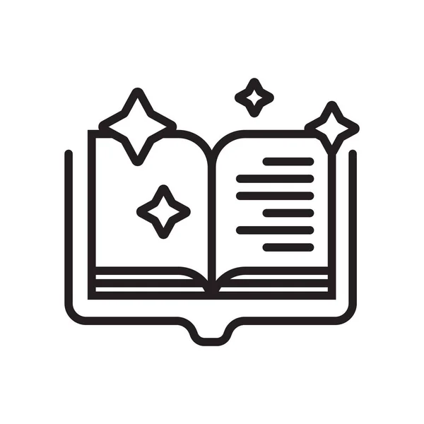 Spellbook pictogram vector teken en symbool geïsoleerd op een witte achtergrond, Spellbook logo concept — Stockvector