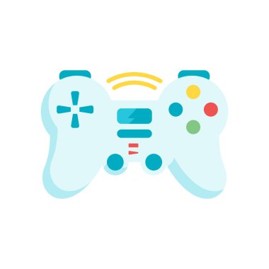 Oyun çubuğu simge vektör işareti ve üzerinde beyaz adam izole sembolü