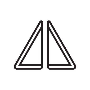 Simge vektör işareti ve beyaz arka plan üzerinde izole sembolü flip, logo kavramı çevirmek