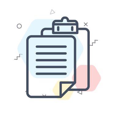 Yapıştır Pano simge vektör işareti ve üzerinde beyaz ba izole sembolü