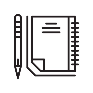 Not simge vektör işareti ve beyaz arka plan üzerinde izole sembolü, 