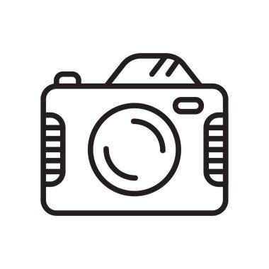 Kamera simge vektör izole beyaz arka plan, kamera işareti, l