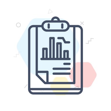 Analytics simge vektör işareti ve üzerinde beyaz backgrou izole sembolü