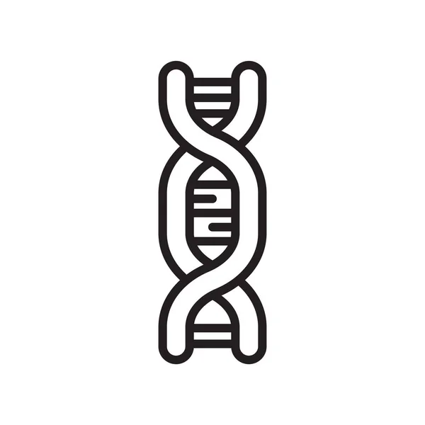 Vetor de ícone de dna isolado no fundo branco, sinal de dna, linha ou — Vetor de Stock