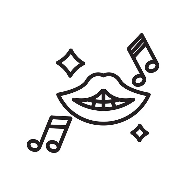 Lippen pictogram vector geïsoleerd op een witte achtergrond, lippen ondertekenen, lijn — Stockvector