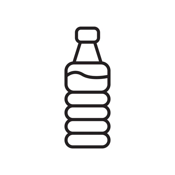 Wasserflasche Symbol Vektorschild und Symbol isoliert auf weißem Hintergrund, Wasserflasche Logo-Konzept — Stockvektor