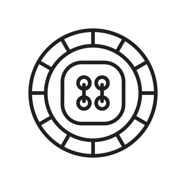 Botón icono signo vectorial y símbolo aislado sobre fondo blanco, concepto de logotipo de botón — Vector de stock
