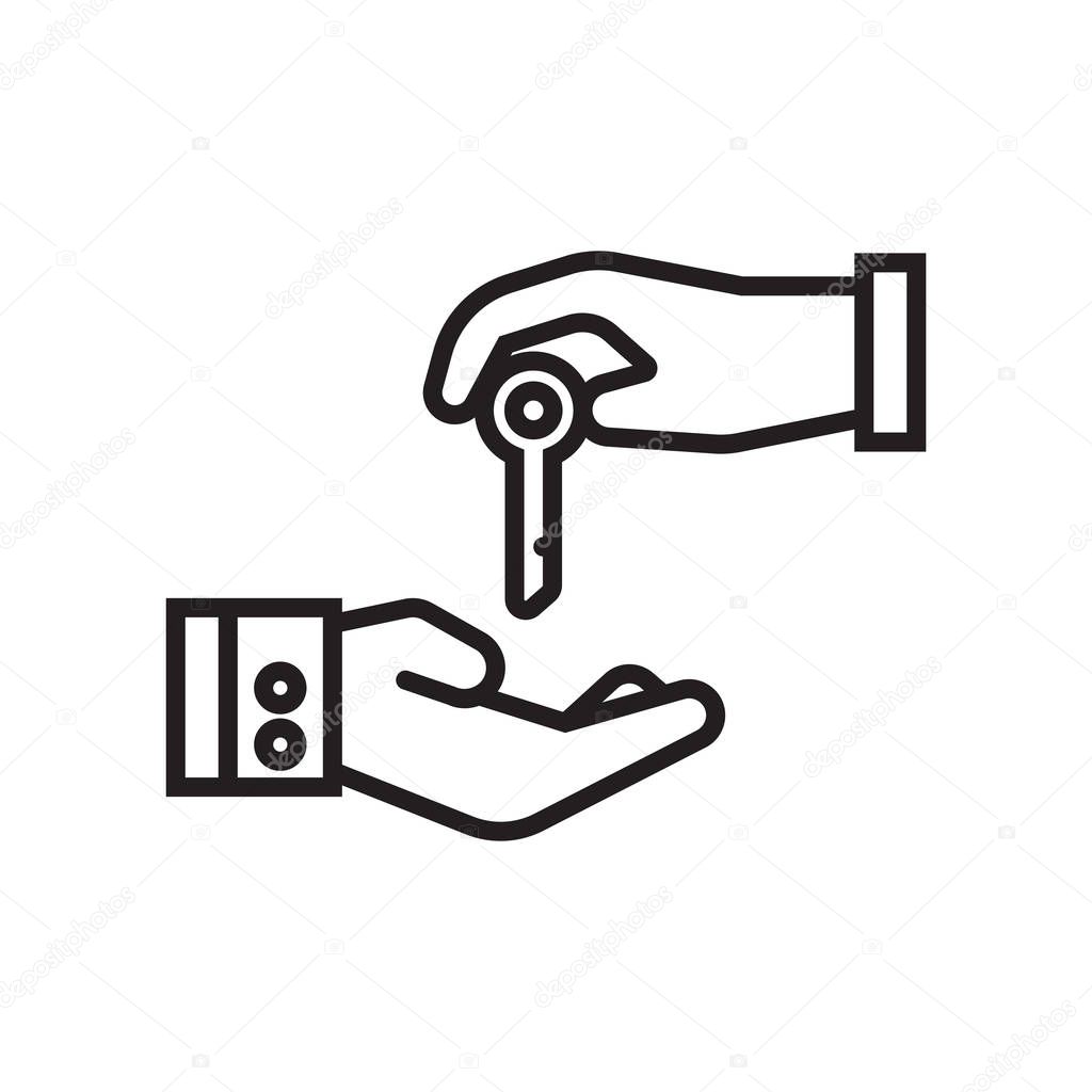 House key icon vector isolated on white background for your web and mobile app design, House key logo concept