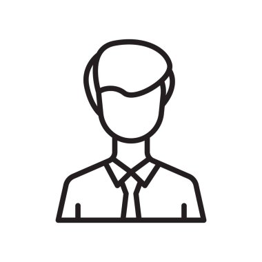 Küçük çocuk simge vektör işareti ve beyaz arka plan üzerinde küçük bir çocuk logo kavramı izole sembolü