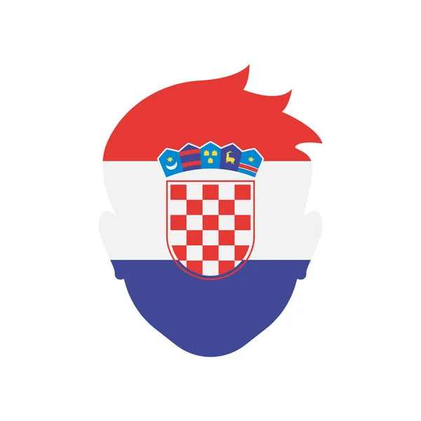 Kroatien Symbol Vektorzeichen und Symbol isoliert auf weißem Hintergrund — Stockvektor