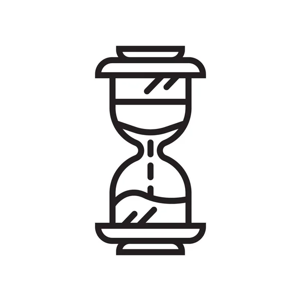 Signo de vector de icono de reloj de arena y símbolo aislado sobre fondo blanco, concepto de logotipo de reloj de arena — Archivo Imágenes Vectoriales