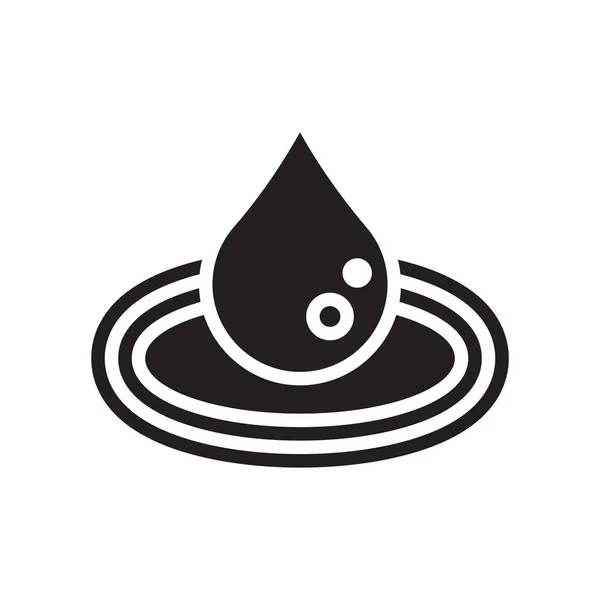 Icono de agua signo vectorial y símbolo aislado sobre fondo blanco , — Vector de stock