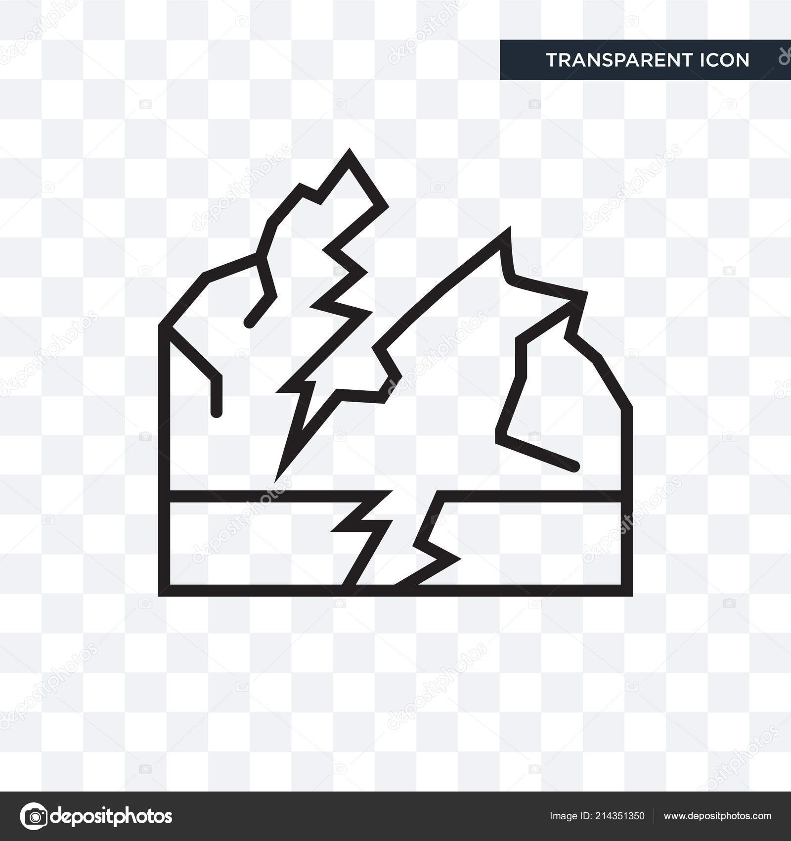 Earthquake Vector Icon Isolated On Transparent Background Earth
