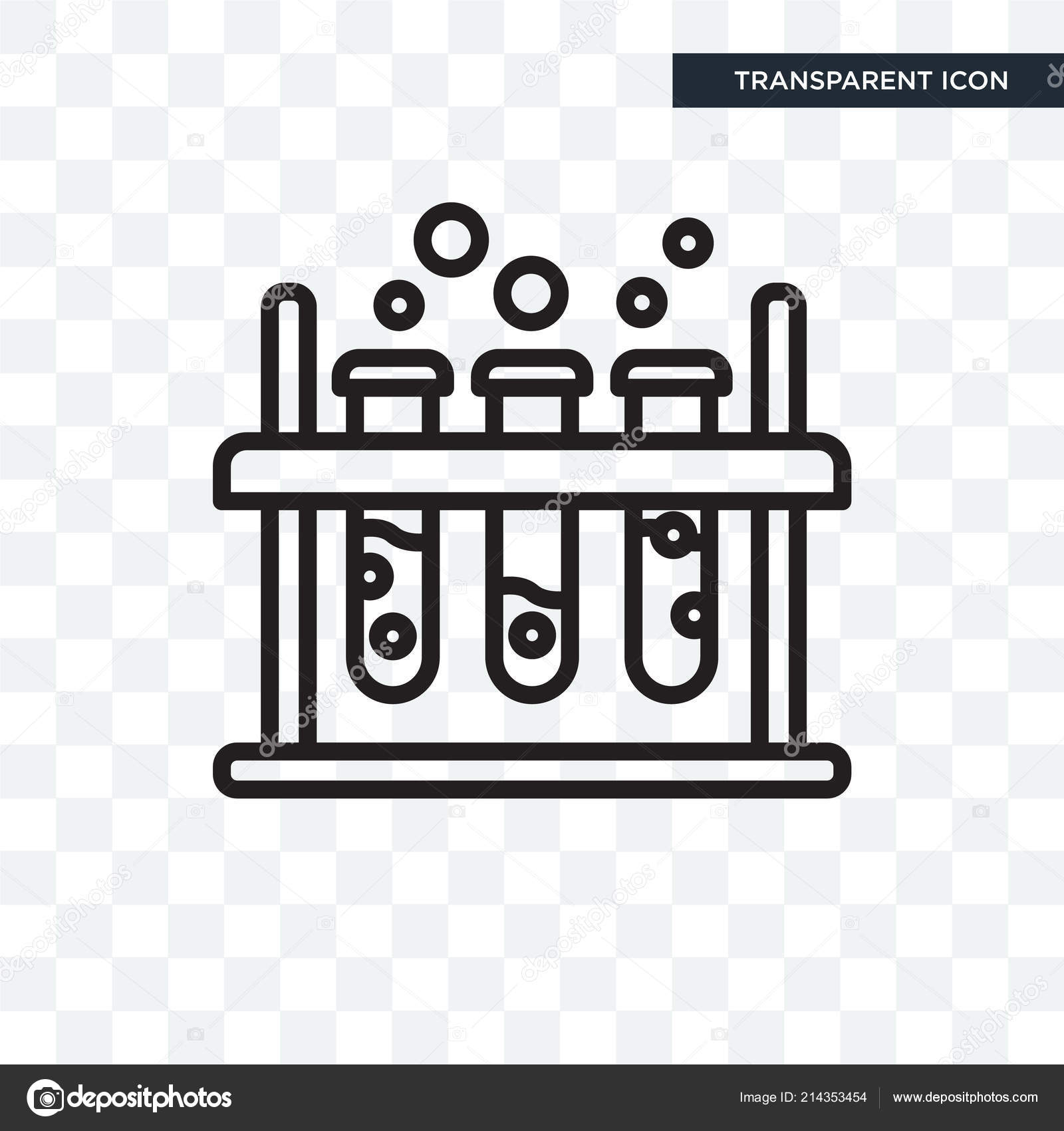 Test Tubes Vector Icon Isolated On Transparent Background Test