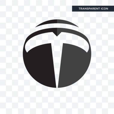 saydam arka plan üzerinde tesla logo izole tesla vektör simgesi