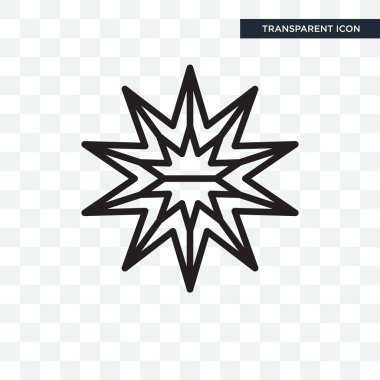Saydam arka plan üzerinde yıldız logo d izole vektör yıldız simgesi