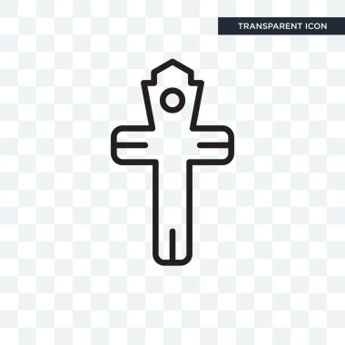 Logo şeffaf arka plan üzerinde izole vektör simgesi çapraz