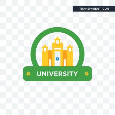 Saydam arka plan üzerinde Unive izole Üniversitesi vektör simgesi