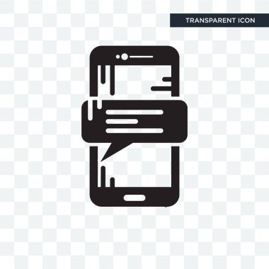 Saydam arka plan üzerinde akıllı izole Smartphone vektör simgesi