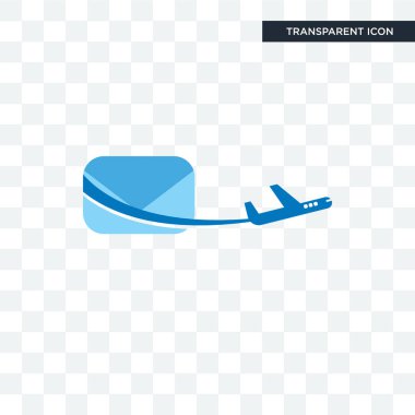 saydam arka plan üzerinde hava mai izole hava posta vektör simgesi