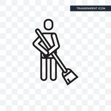 Vektör simgesi üzerinde şeffaf arka plan izole brooming, Broomin