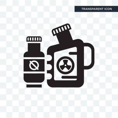 Saydam arka plan üzerinde radyejeneral izole Radiactive vektör simgesi