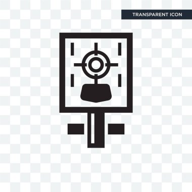 Saydam arka plan üzerinde hedef lo izole hedef vektör simgesi