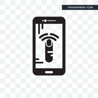 Saydam arka plan üzerinde akıllı izole Smartphone vektör simgesi