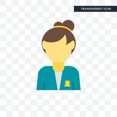 Saydam arka plan üzerinde öğrenci izole öğrenci vektör simgesi 