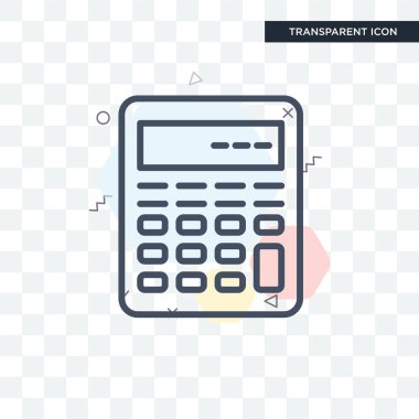 saydam arka plan üzerinde calcu izole hesap makinesi vektör simgesi