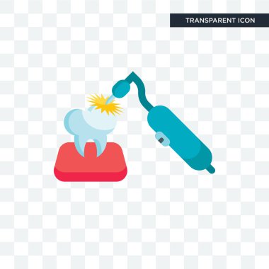 Saydam arka plan üzerinde diş hekimi izole dişçi vektör simgesi 