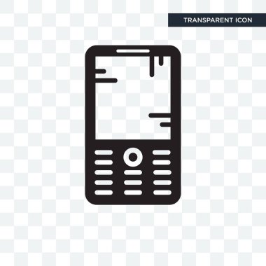 Saydam arka plan üzerinde mafya izole hareket eden telefon vektör simgesi