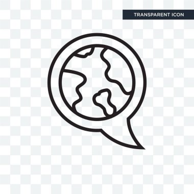 Şeffaf arka plan üzerinde çalışa izole dil vektör simgesi